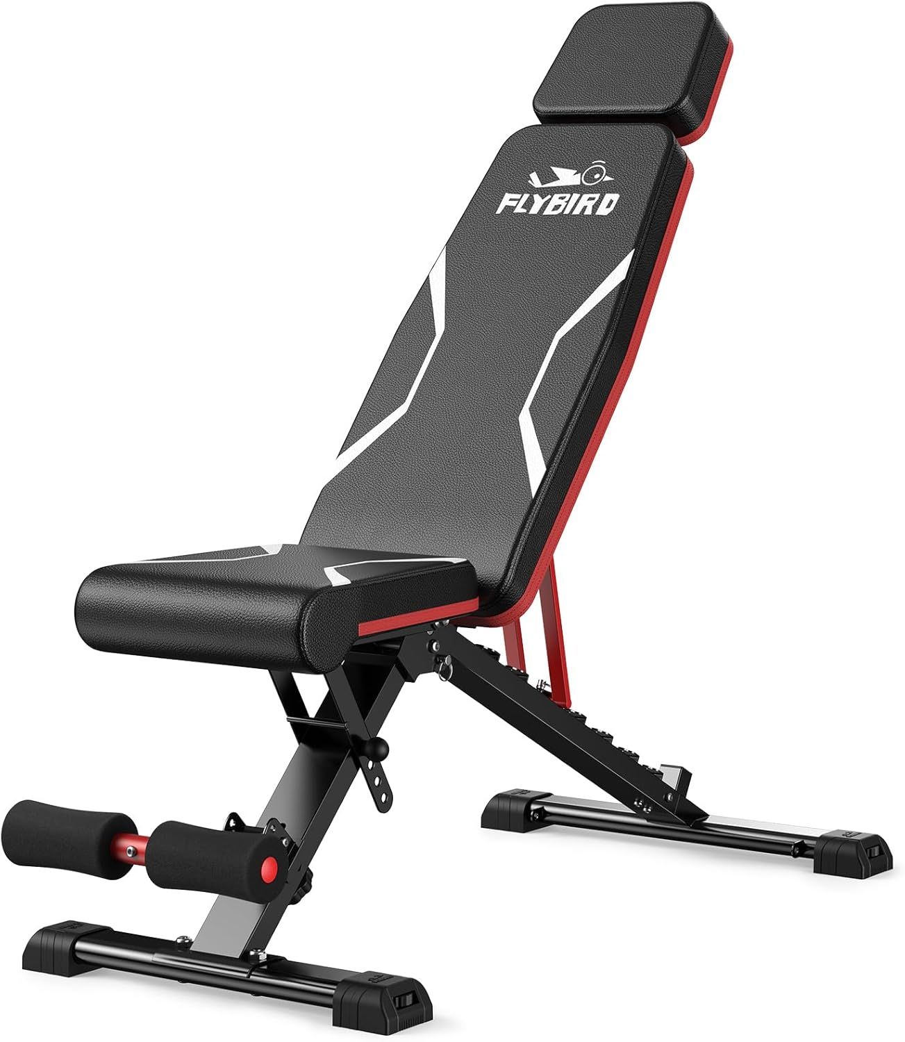 Displays the core product, an adjustable fitness bench with multiple incline positions, to show shoppers the complete equipment they will receive.