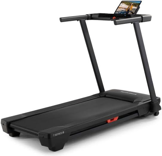 Shows the core sellable product, a treadmill with built-in screen, in a clean catalog-style presentation to help shoppers understand what they are purchasing. Uses a subtle drop shadow beneath the…