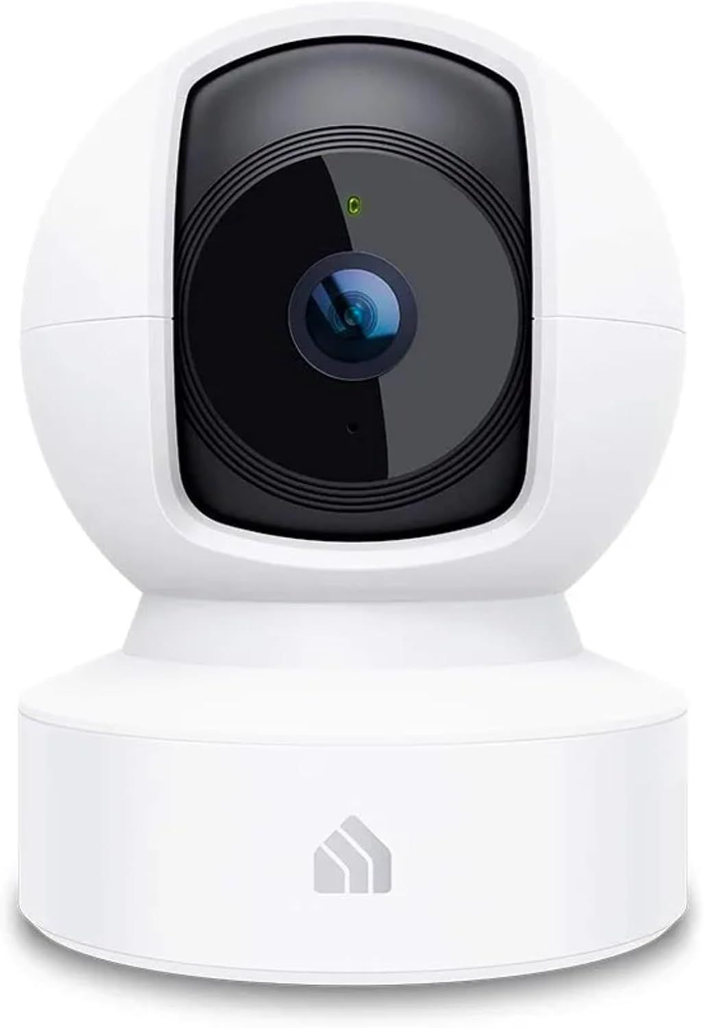 Displays the core product clearly on a white background to show the camera's design, lens quality, and pan-tilt capability for home security monitoring.