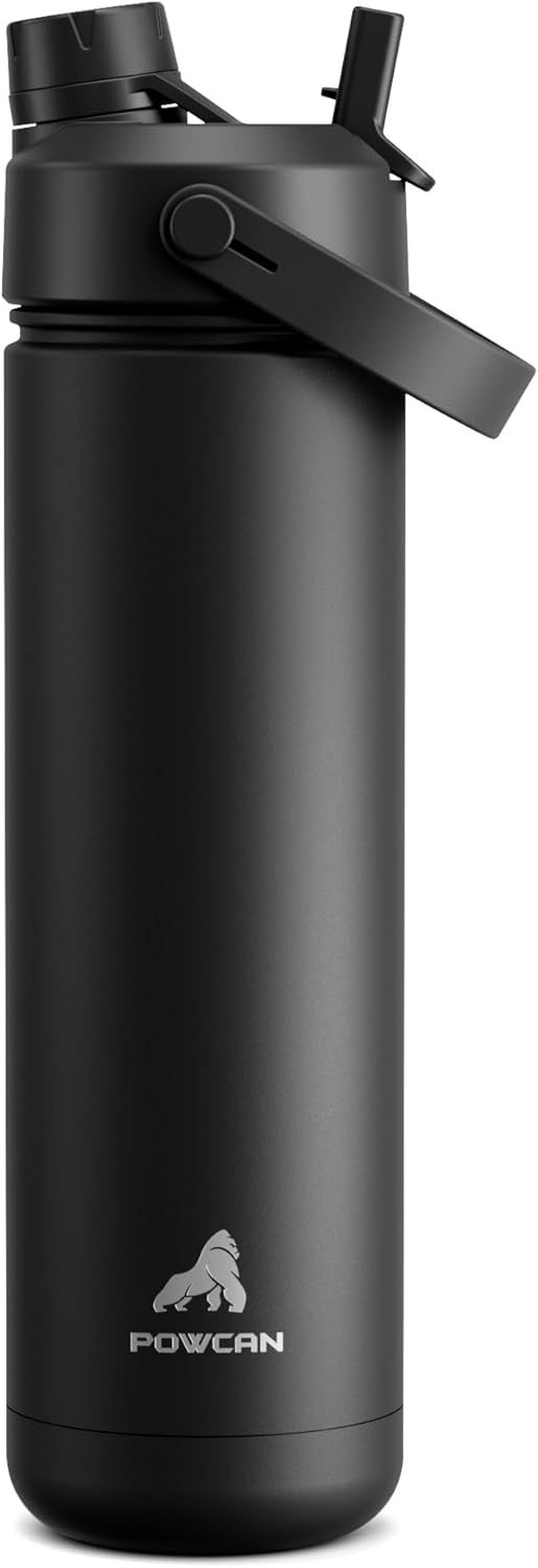 Displays the core product clearly on a white background to show the bottle's design, matte finish, and functional straw lid mechanism.