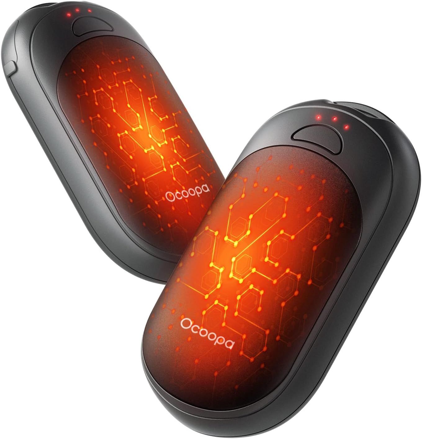 Shows the core product with its heating elements illuminated to demonstrate the warming function and reassure shoppers that the device actively generates heat. Demonstrates the product in its active…
