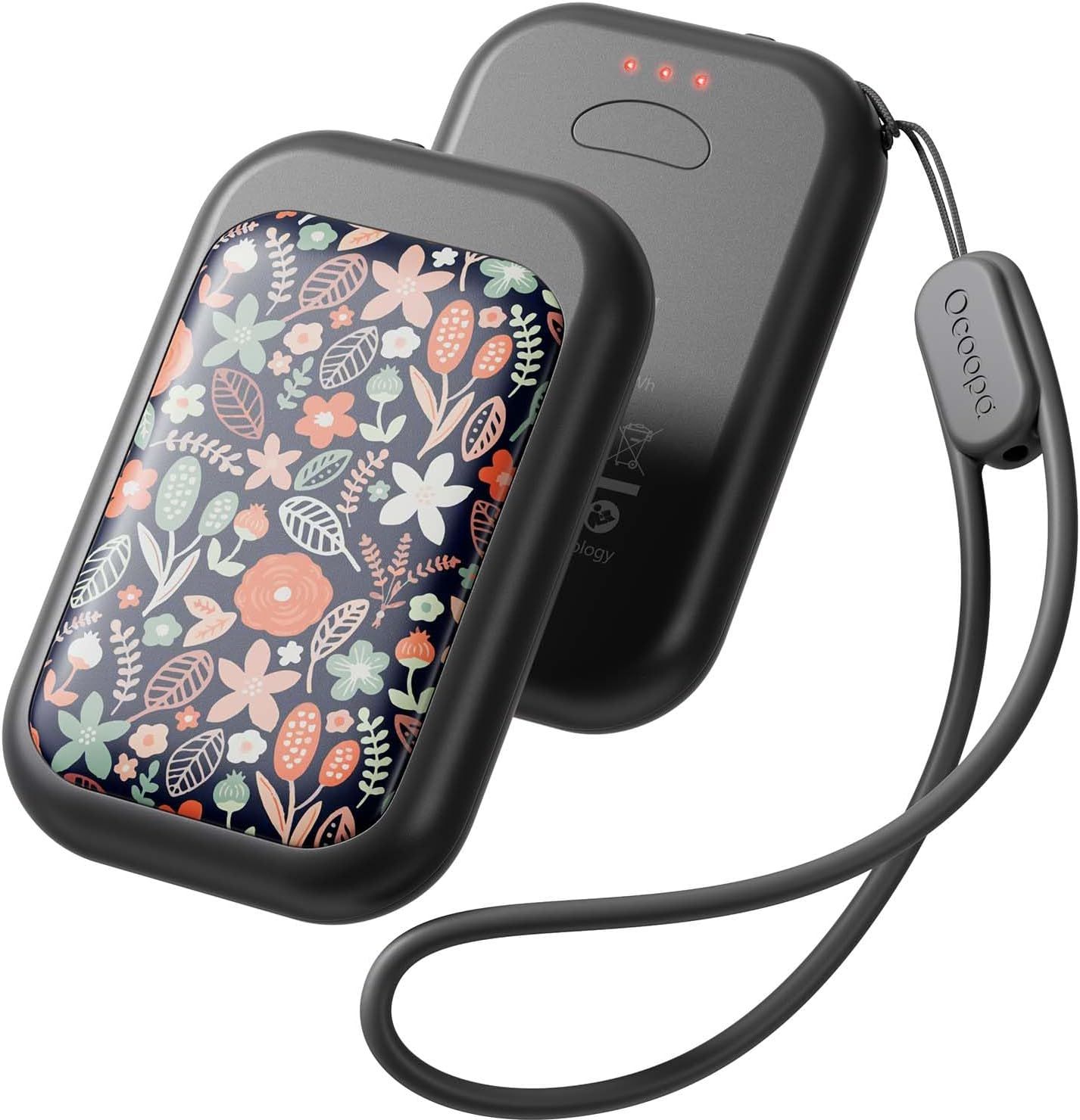 Shows the core product, a protective case with a decorative floral pattern, to communicate its aesthetic appeal and protective function for a small electronic device. Uses a subtle drop shadow…
