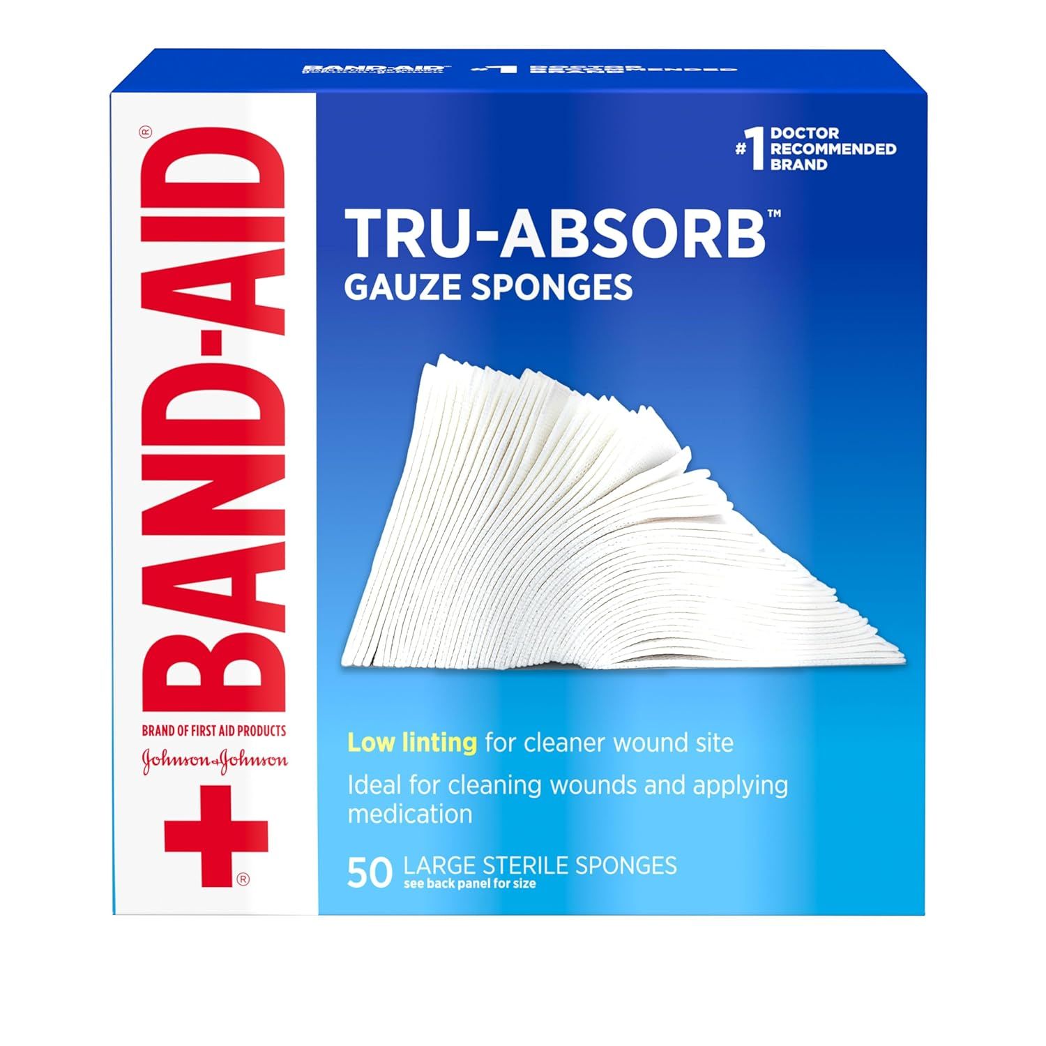 Shows the retail packaging to help shoppers identify the product on shelves and communicate brand trust through the doctor recommended badge and Johnson & Johnson branding. Displays the core product…