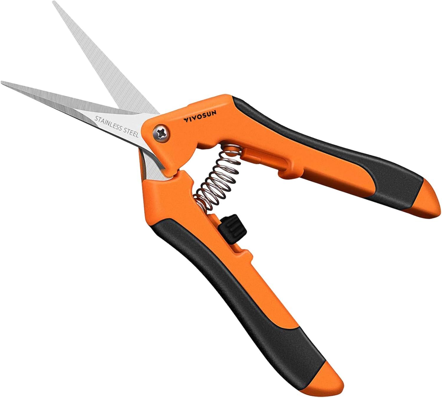 Displays the core product clearly on a white background to show the scissors design, stainless steel blades, spring mechanism, and comfortable grip handles.