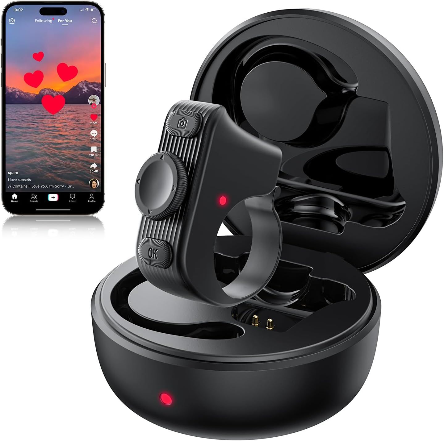 Shows the core product - wireless earbuds with their charging case - clearly displaying the design, form factor, and physical button controls to help shoppers understand what they are purchasing.…