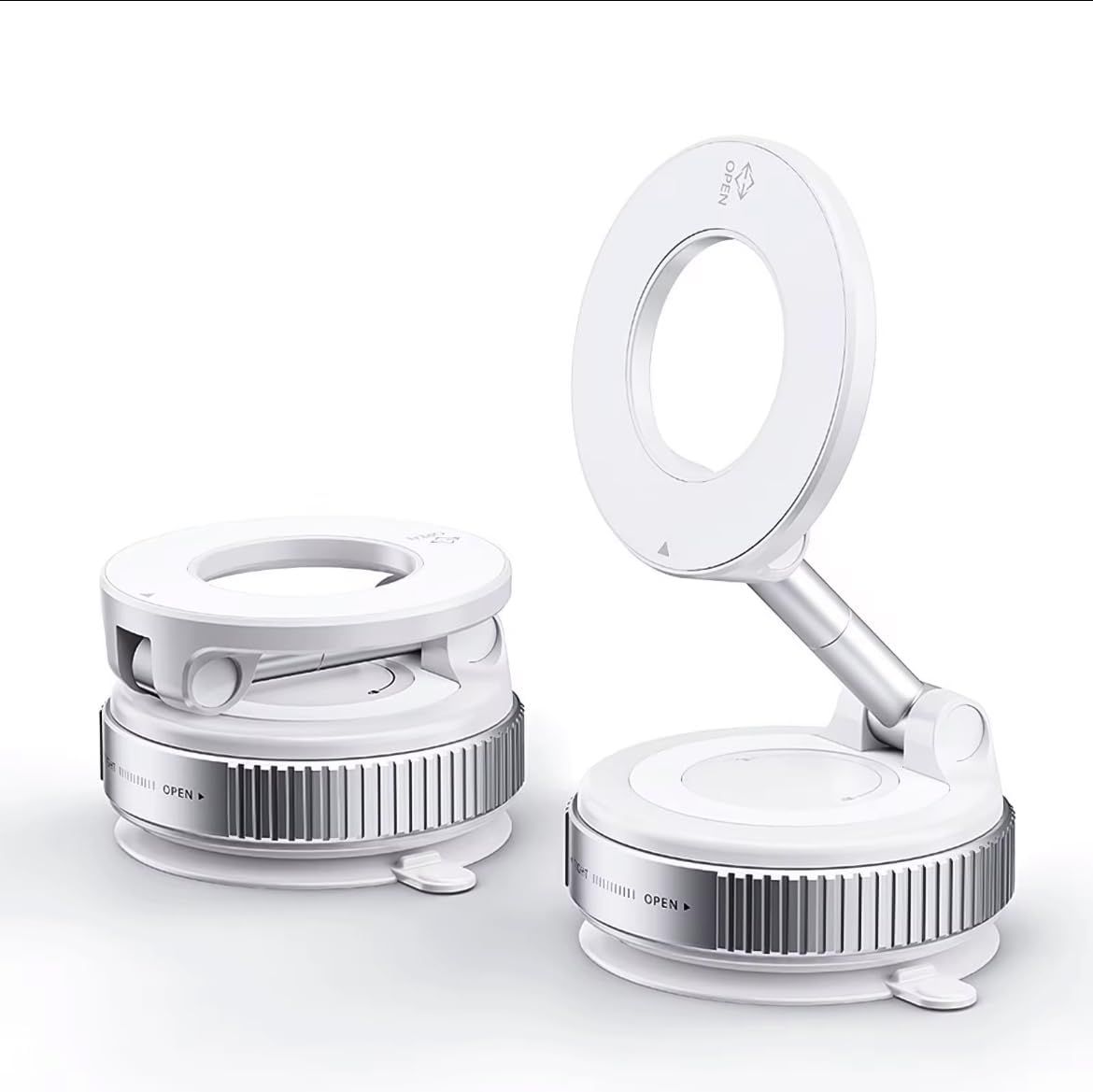 Shows the core product in both folded and unfolded states to demonstrate its space-saving design and portability for shoppers seeking a versatile magnifying lamp. Demonstrates the product's key…