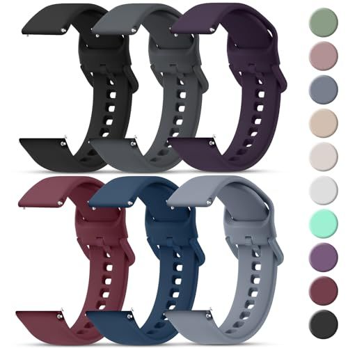 Displays the core product—silicone watch bands—in multiple colors to show the shopper what they are purchasing. Shows the available color variations the shopper can choose from, helping them…
