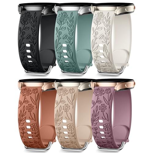Displays multiple color and pattern variations of the watch band to help shoppers visualize their options and choose their preferred style. Shows the core sellable product clearly with all hardware…