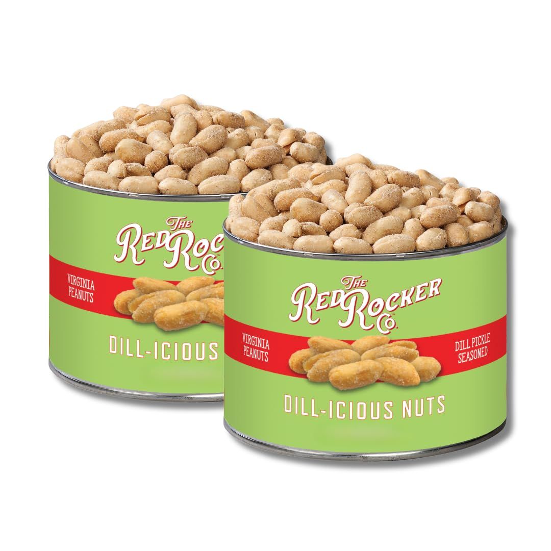 Shows two cans of the core product filled with peanuts to communicate the multi-pack offering and the product's flavor variety. Displays the retail packaging with clear branding and flavor…
