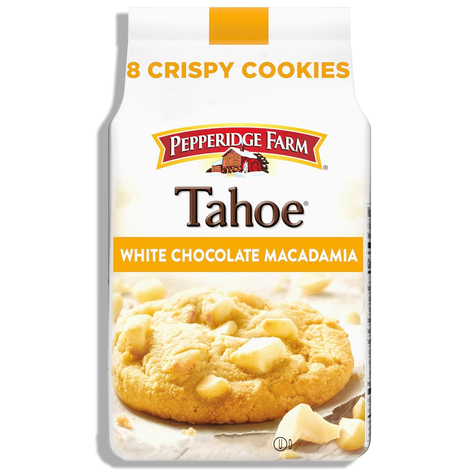 Shows the core sellable product—a package of Pepperidge Farm Tahoe cookies—so shoppers can identify the brand, flavor, and quantity before purchase. Displays the actual retail package the shopper…