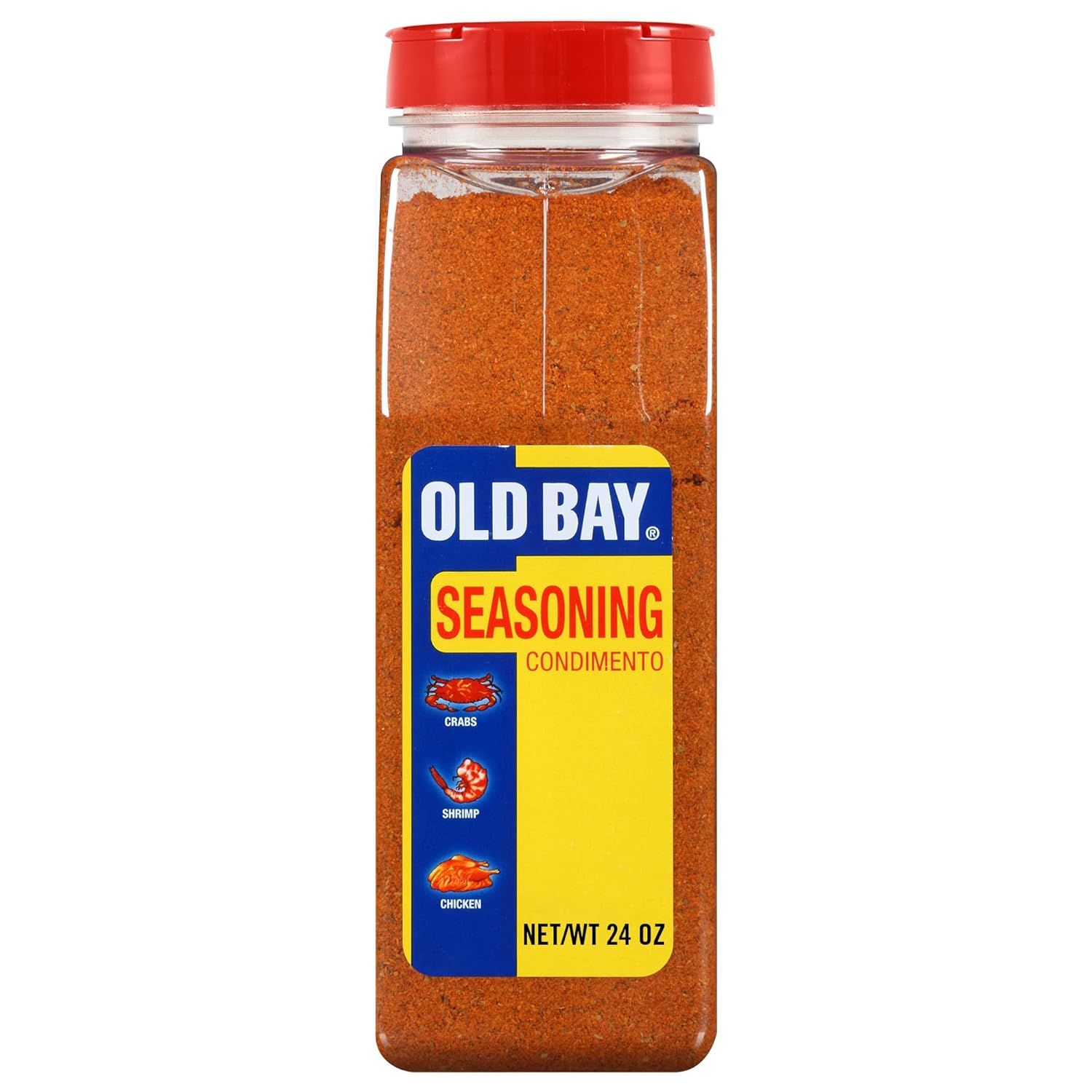 Shows the Old Bay Seasoning container clearly on a white background, allowing shoppers to see the product packaging, branding, and size information.