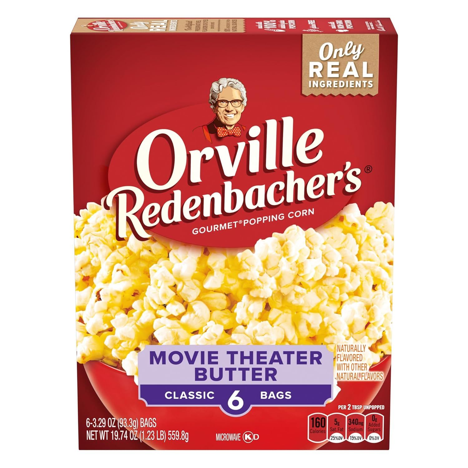Shows the retail packaging to help shoppers identify the product on shelf and understand what they will receive, including flavor variant and quantity. Displays the actual popcorn product…