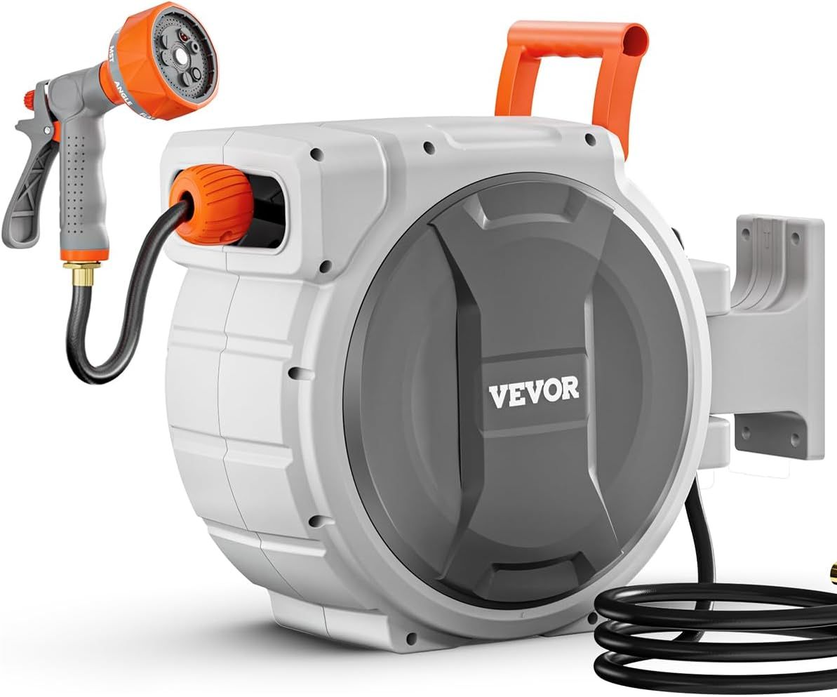 Displays the complete hose reel system with attached spray nozzle to show shoppers exactly what they will receive and how the product looks when ready to use. Shows all the included components and…