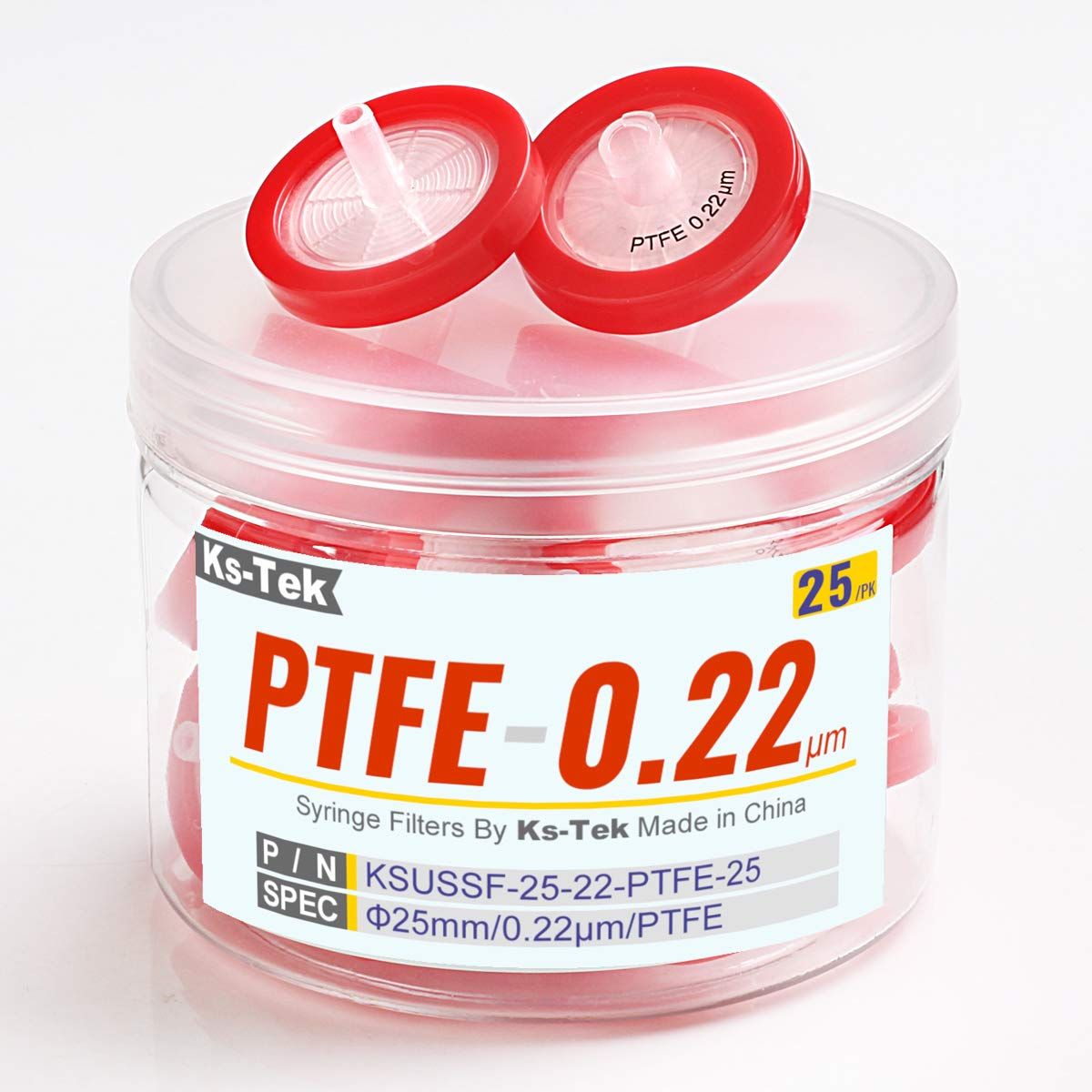 Shows the core product clearly in its transparent container with two filters displayed on top, allowing shoppers to see exactly what they will receive and understand the product specifications.…