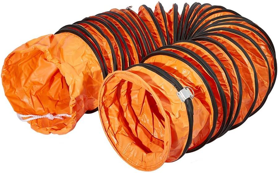 Demonstrates the product's flexible and collapsible functionality, showing how the duct can be compressed for storage and extended for use.