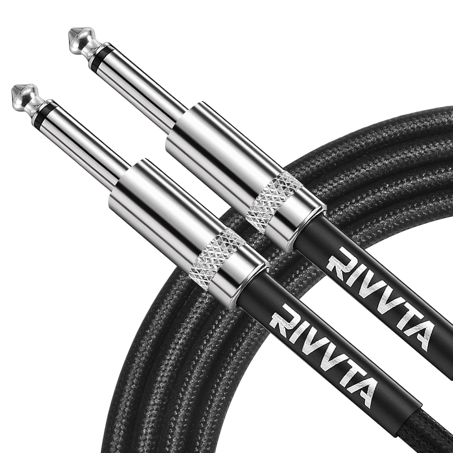 Showcases the core product—a professional audio cable with high-quality metal connectors and braided cable construction—to communicate durability and premium build quality to musicians and audio…