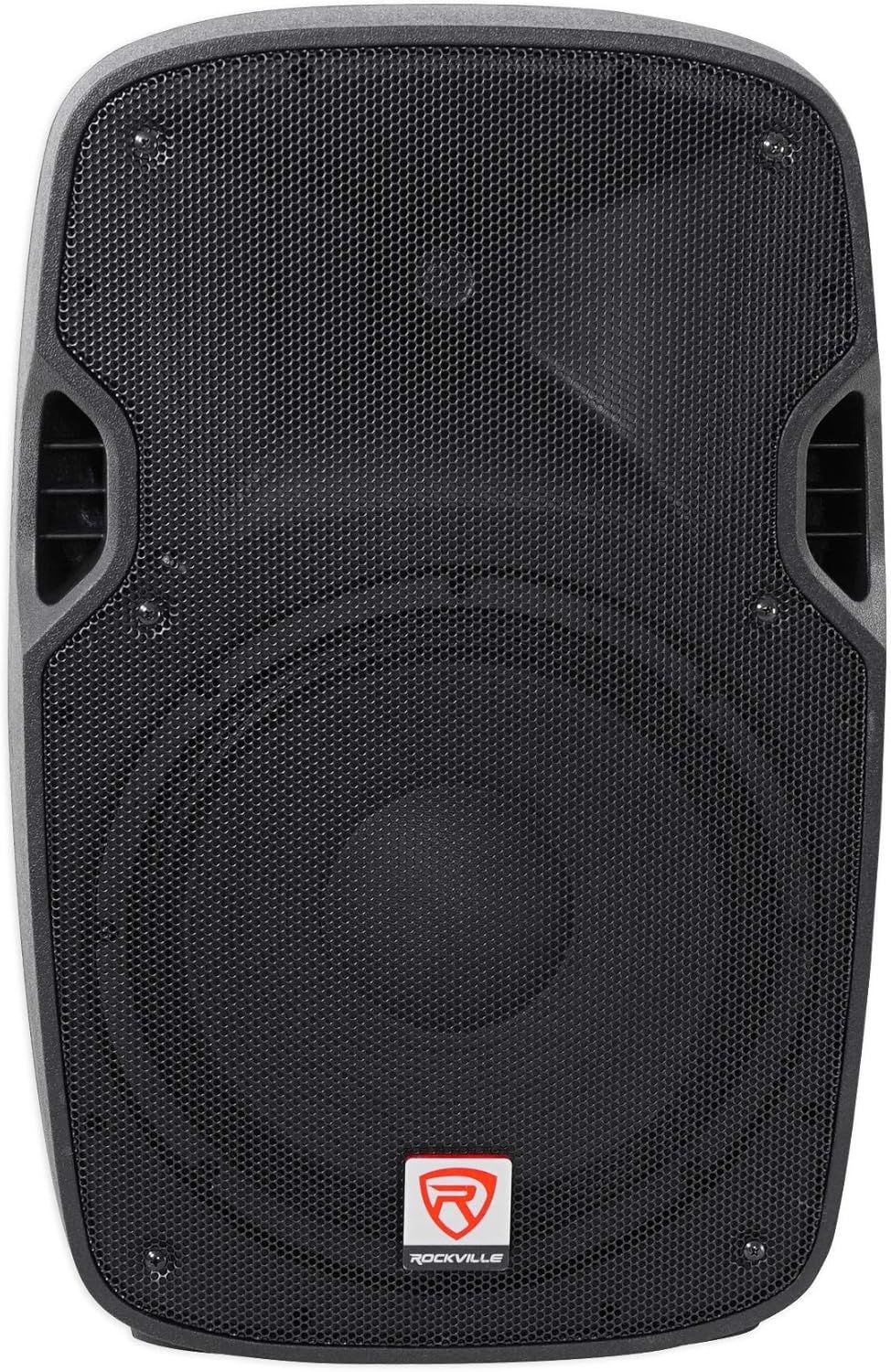 Displays the core product clearly on a white background to show the speaker's design, mesh grille, handles, and branding for catalog presentation.