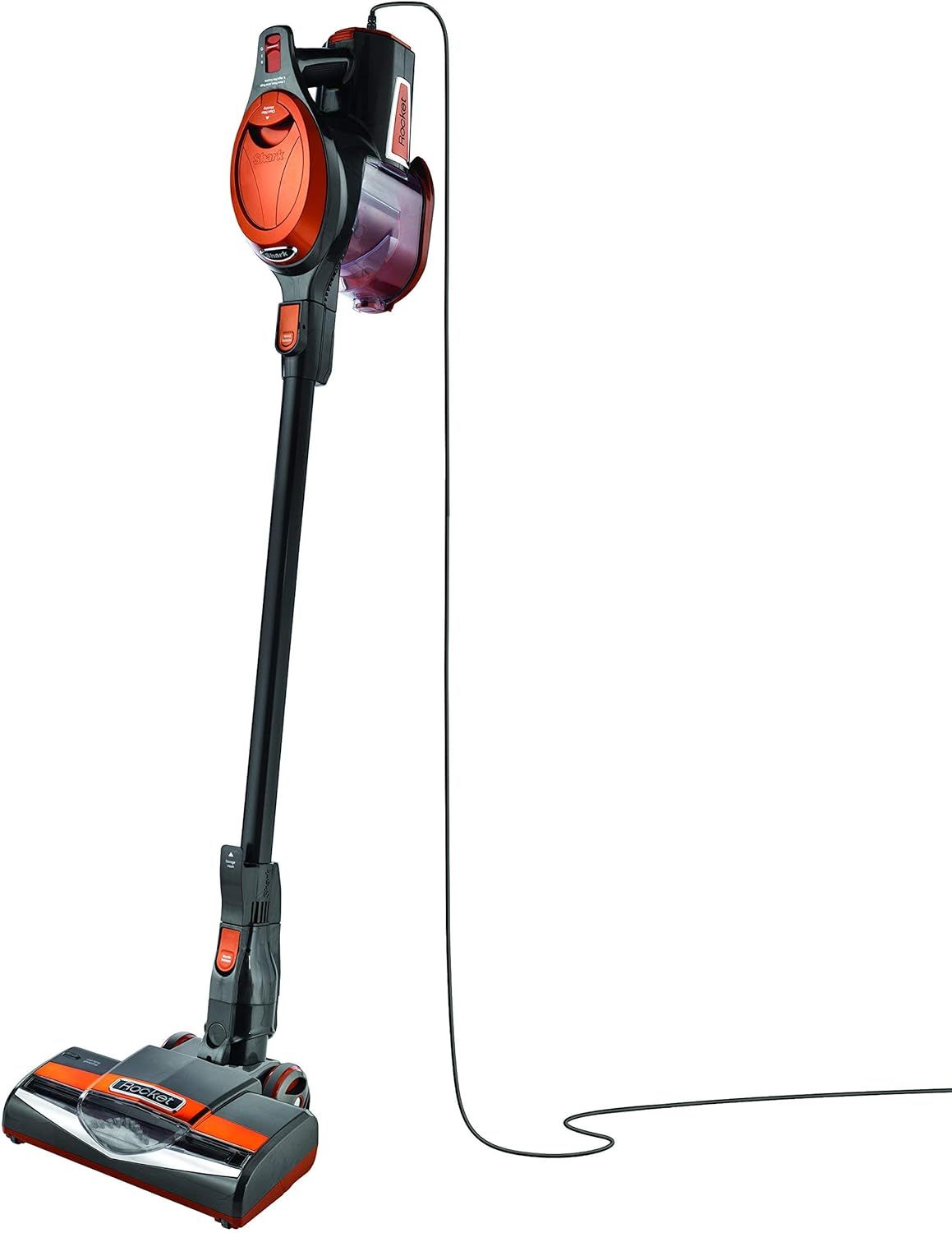 Displays the complete vacuum cleaner in its full form on a clean white background, allowing shoppers to see the entire product design, size, and key components including the motorized floor head,…