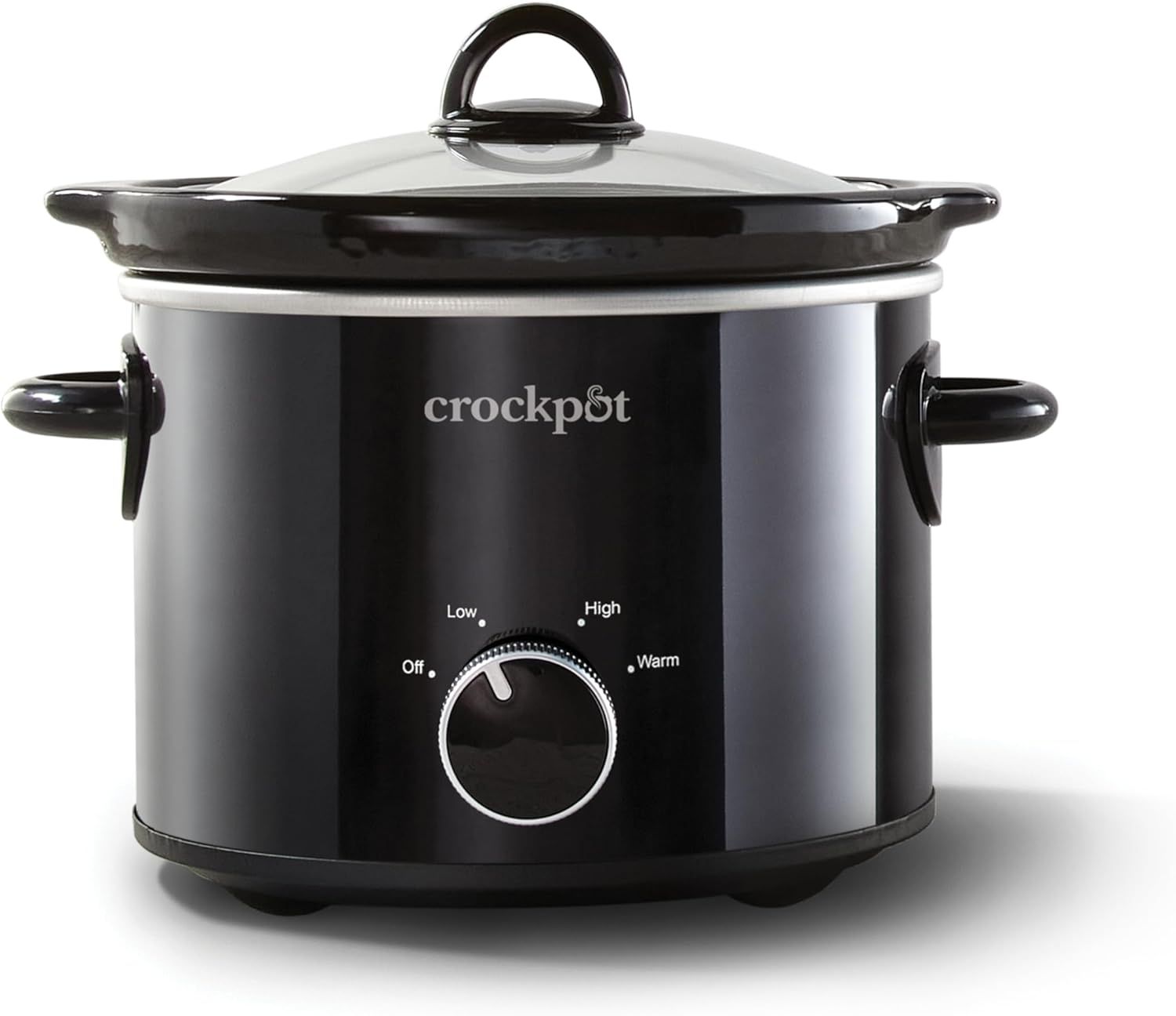 Displays the core product clearly on a white background to show the shopper exactly what they will receive, including the glass lid, handles, and control dial with multiple heat settings.
