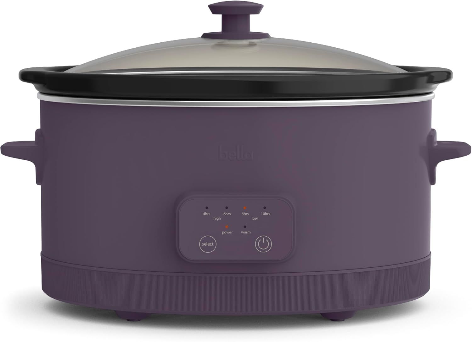 Displays the core product clearly on a white background to show the slow cooker's design, color, and control panel features.