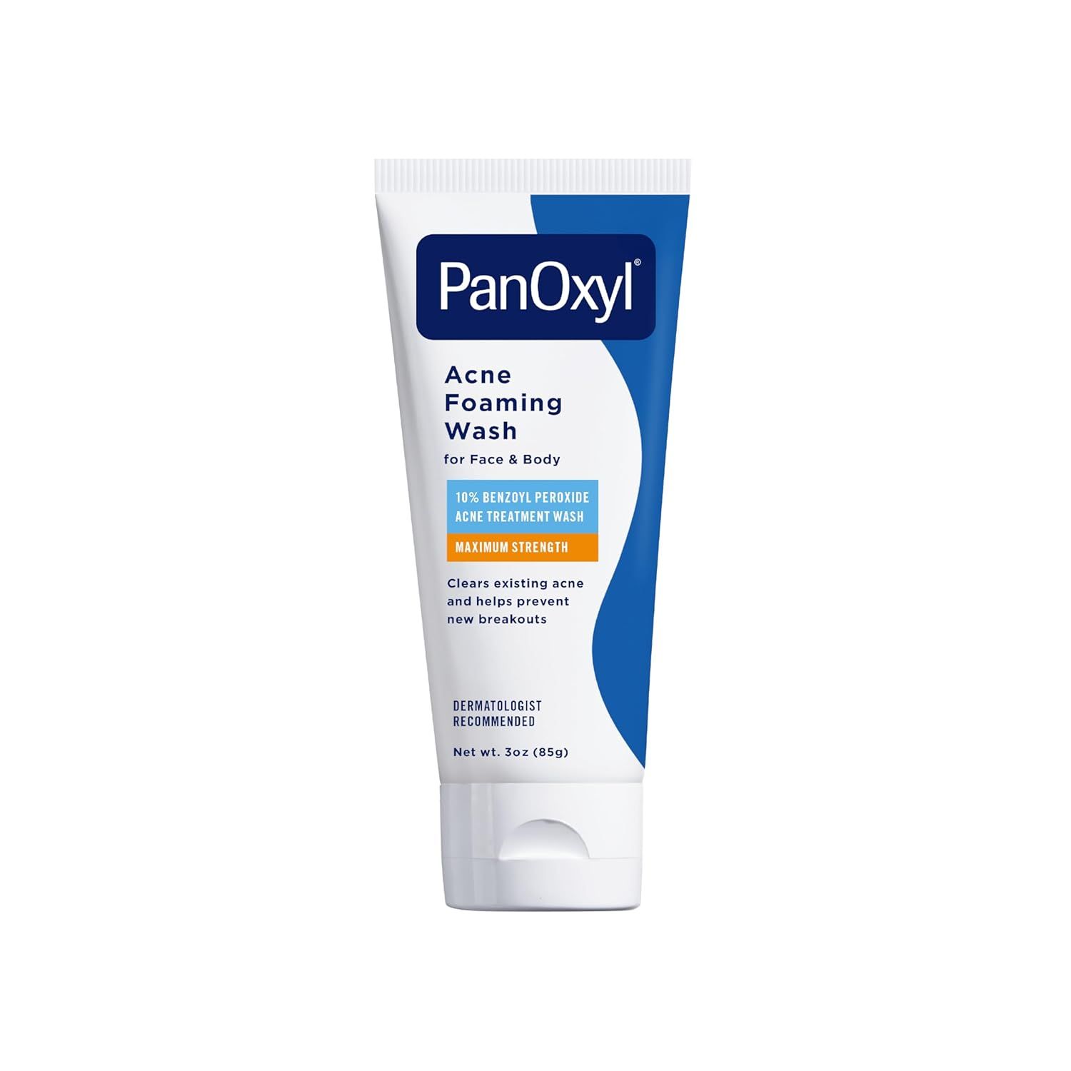 Displays the PanOxyl Acne Foaming Wash product clearly on a clean white background, allowing shoppers to see the packaging design, brand name, and key product information including the 10% benzoyl…