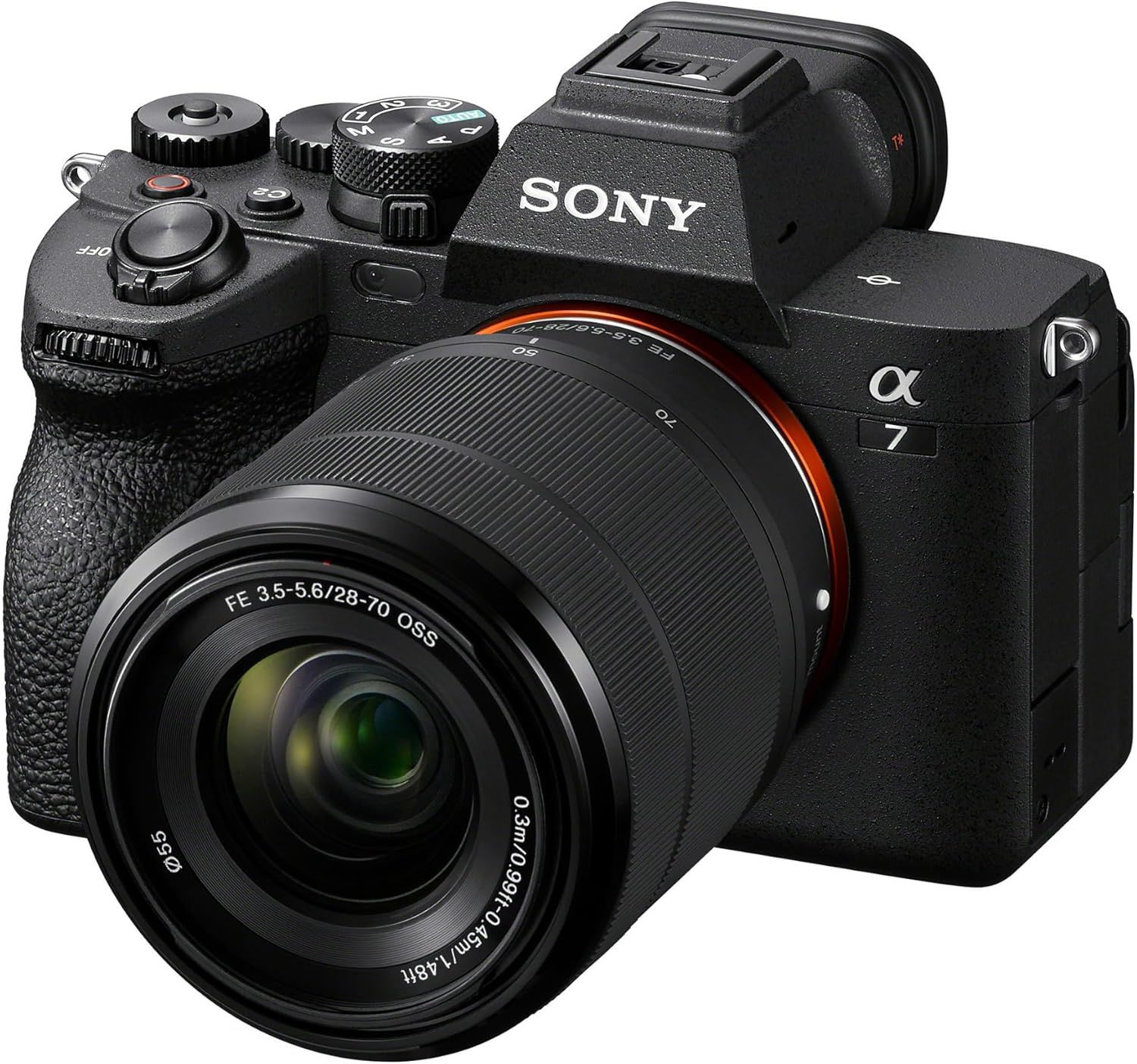 Displays the Sony Alpha 7 mirrorless camera with attached lens as the core sellable product, showing its professional design, controls, and build quality to help shoppers understand what they are…