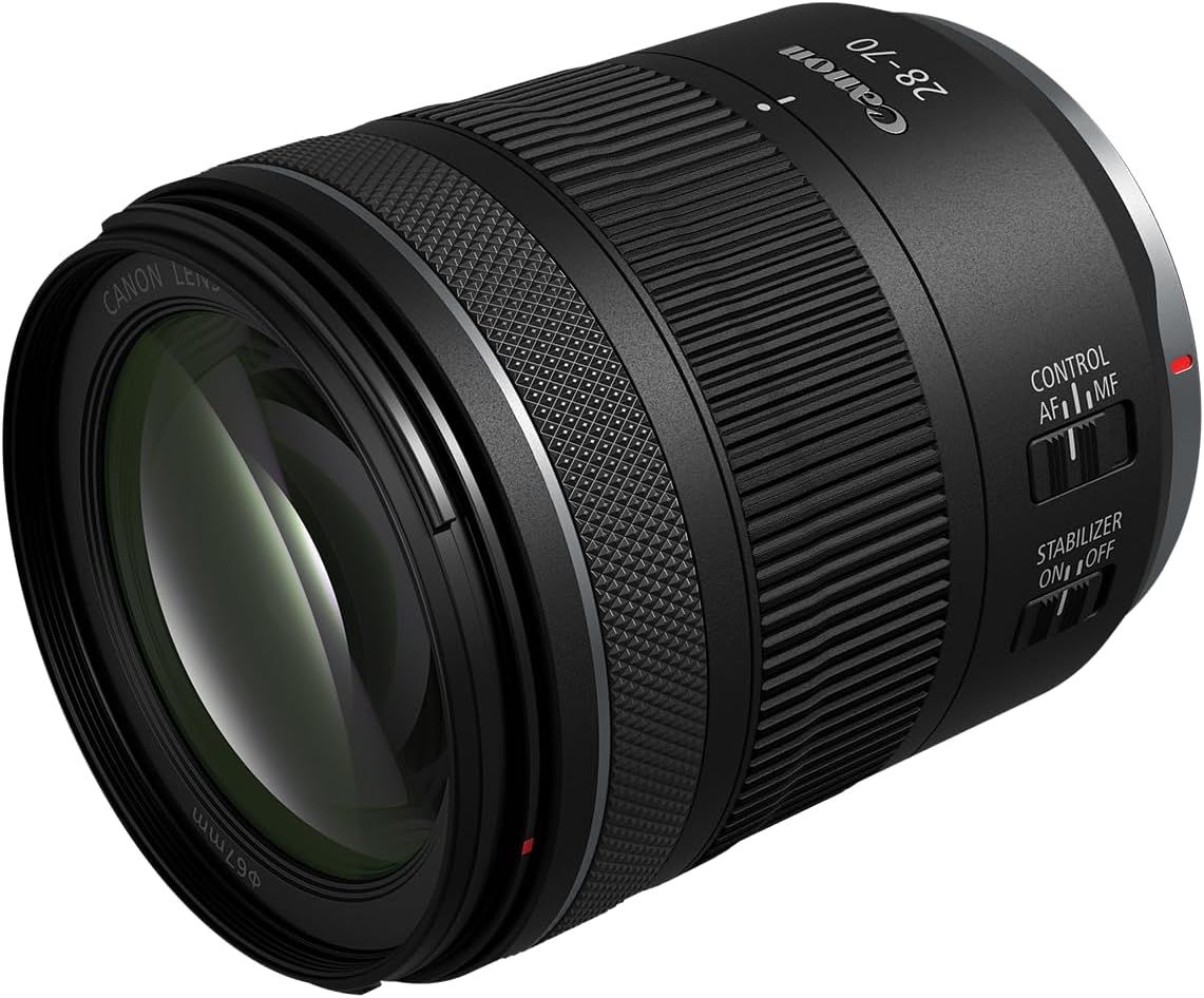Displays the Canon camera lens as the core sellable product in a clean, catalog-style presentation that allows shoppers to see the product details, build quality, and physical design clearly.