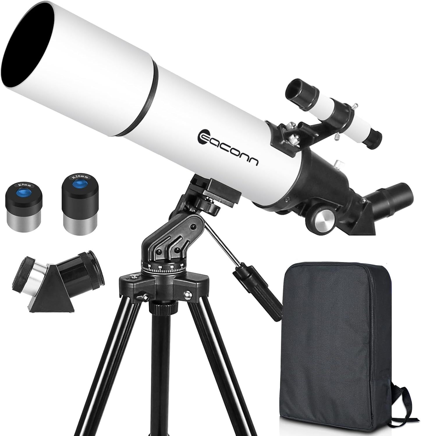 Displays the core telescope product along with all included accessories to show shoppers exactly what they will receive in their purchase. Showcases the included accessories and bonus items that…