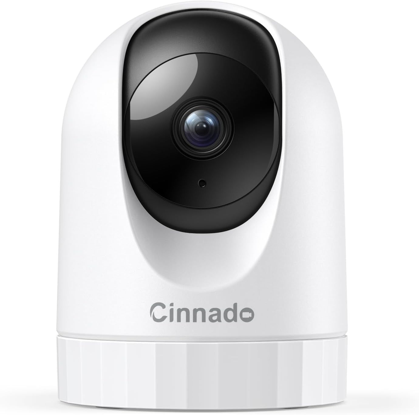 Displays the security camera product clearly on a white background to show its design, lens quality, and professional appearance, helping shoppers understand what they will receive.