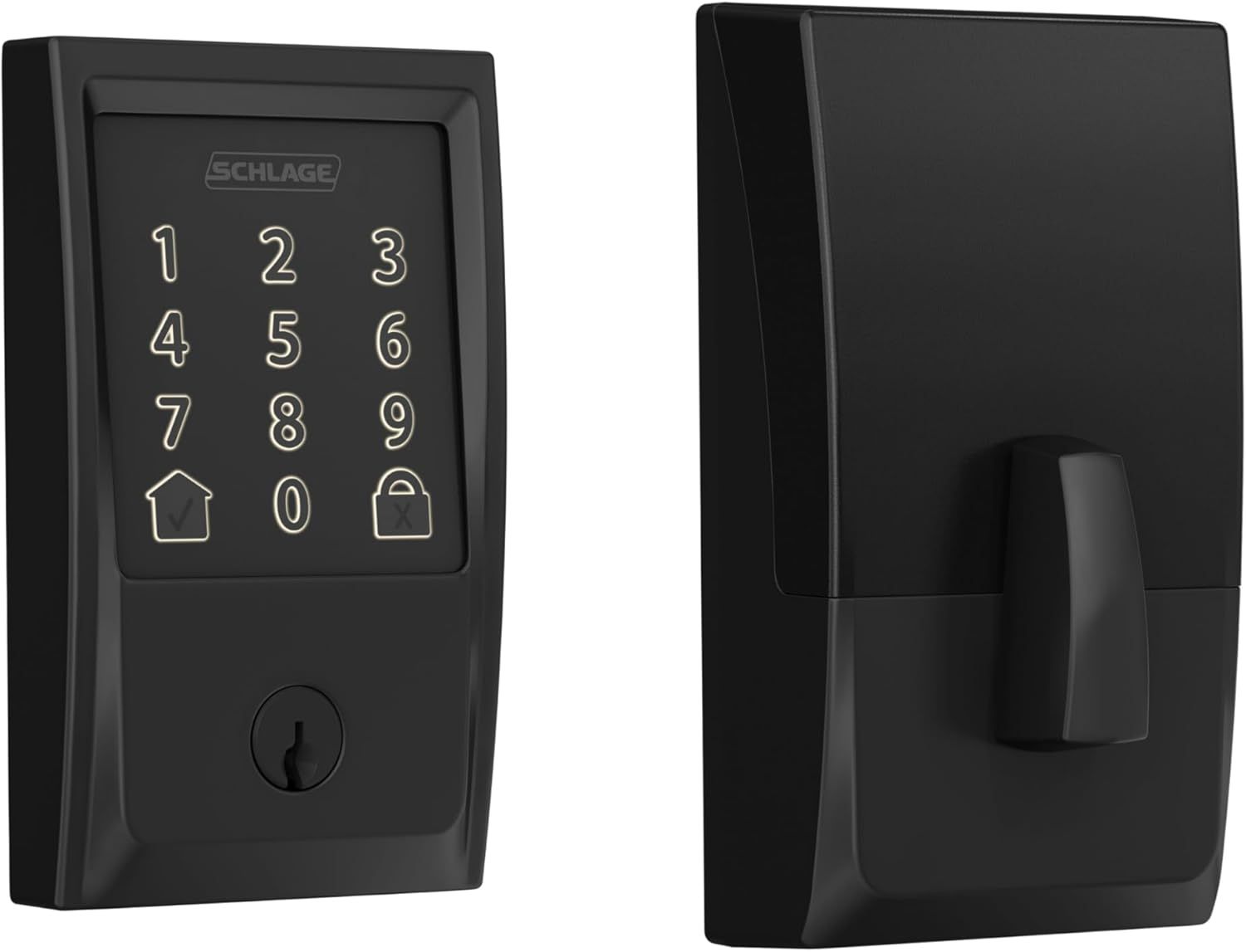 Shows the core product from two angles to communicate its design, keypad interface, and physical form factor, helping shoppers understand what they will receive.