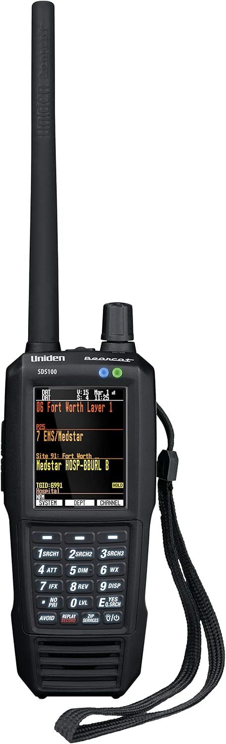 Shows the core product clearly on a white background, allowing shoppers to see the scanner's design, digital display screen, keypad controls, and included wrist strap.