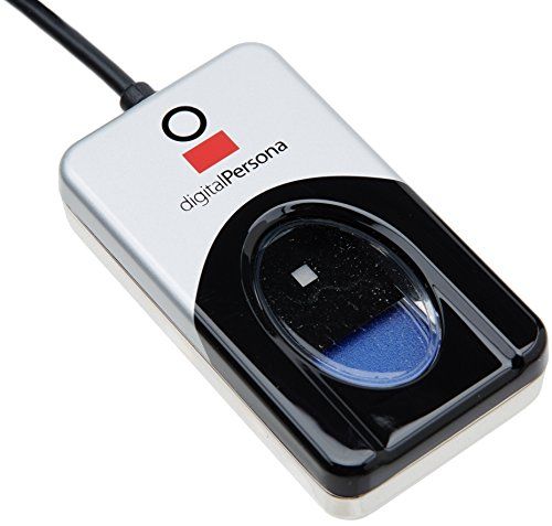 Displays the core product, a DigitalPersona fingerprint scanner, clearly showing its design and branding to help shoppers identify the device.