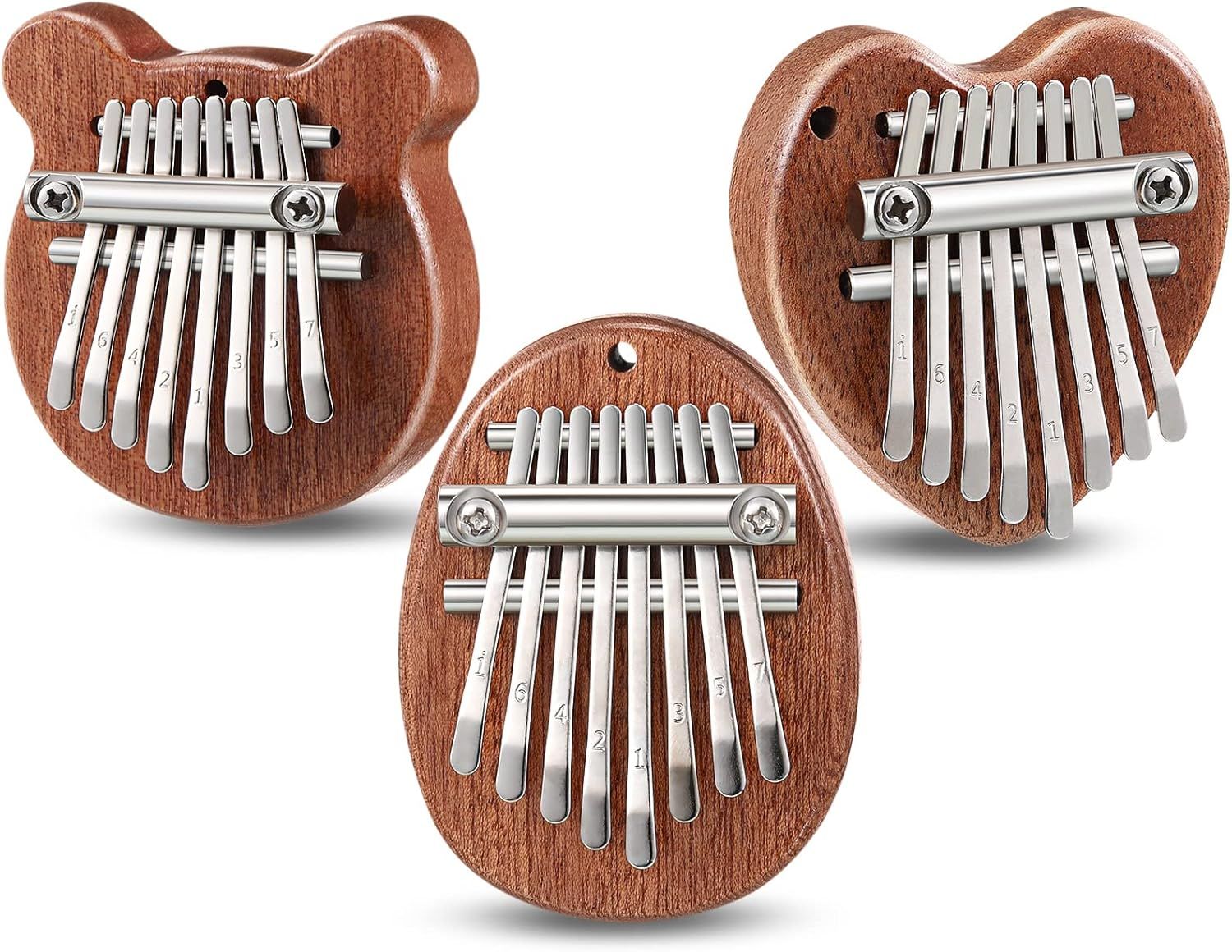 Shows three different shape options (bear, heart, and round) to communicate that the product is available in multiple cute designs, helping shoppers choose their preferred style. Displays the core…