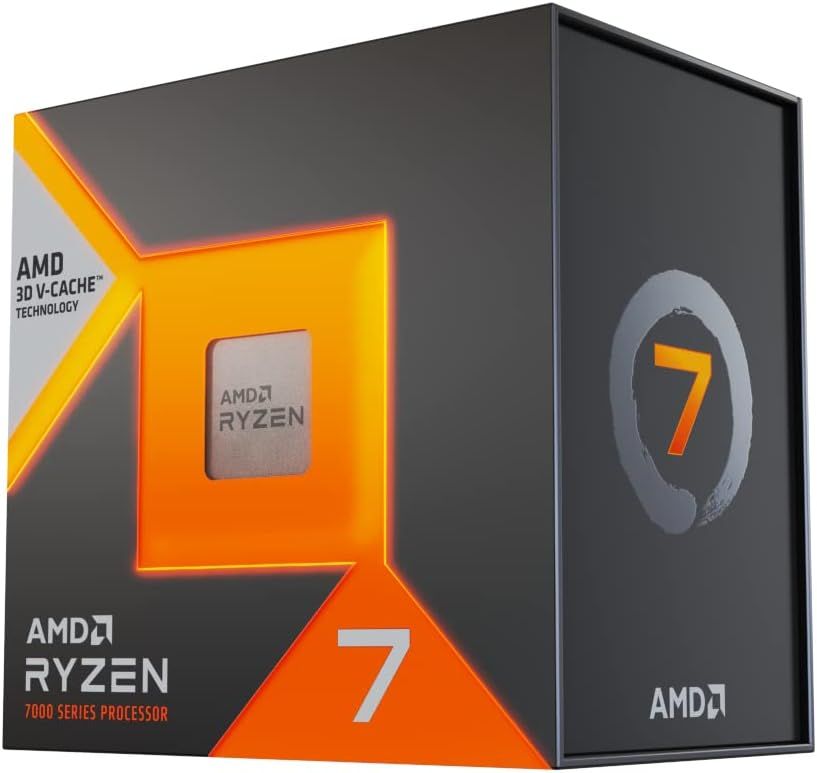 Shows the official retail packaging for the AMD Ryzen 7000 series processor to communicate authenticity and what the buyer will physically receive. Displays the core sellable product, an AMD Ryzen…