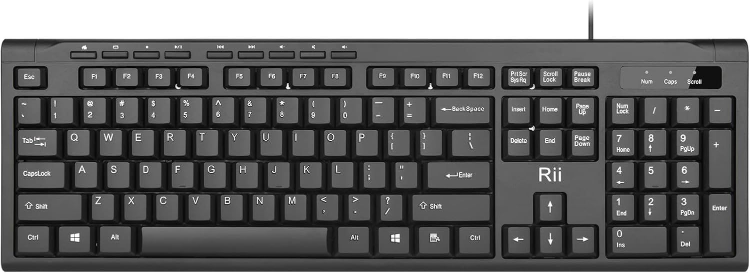 Displays the complete keyboard product in a clean catalog style to show the shopper exactly what they will receive, including all keys and layout.