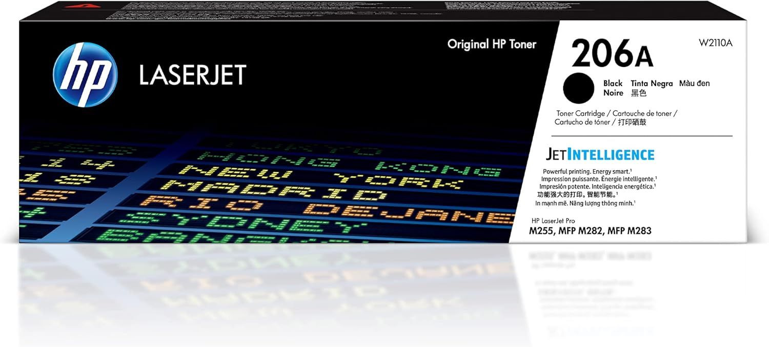Shows the official HP toner cartridge packaging to reassure shoppers they are purchasing an authentic, original HP product with clear model compatibility information.
