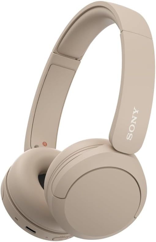 Displays the Sony headphones clearly on a white background to show the product design, color, and branding in a standard catalog format.