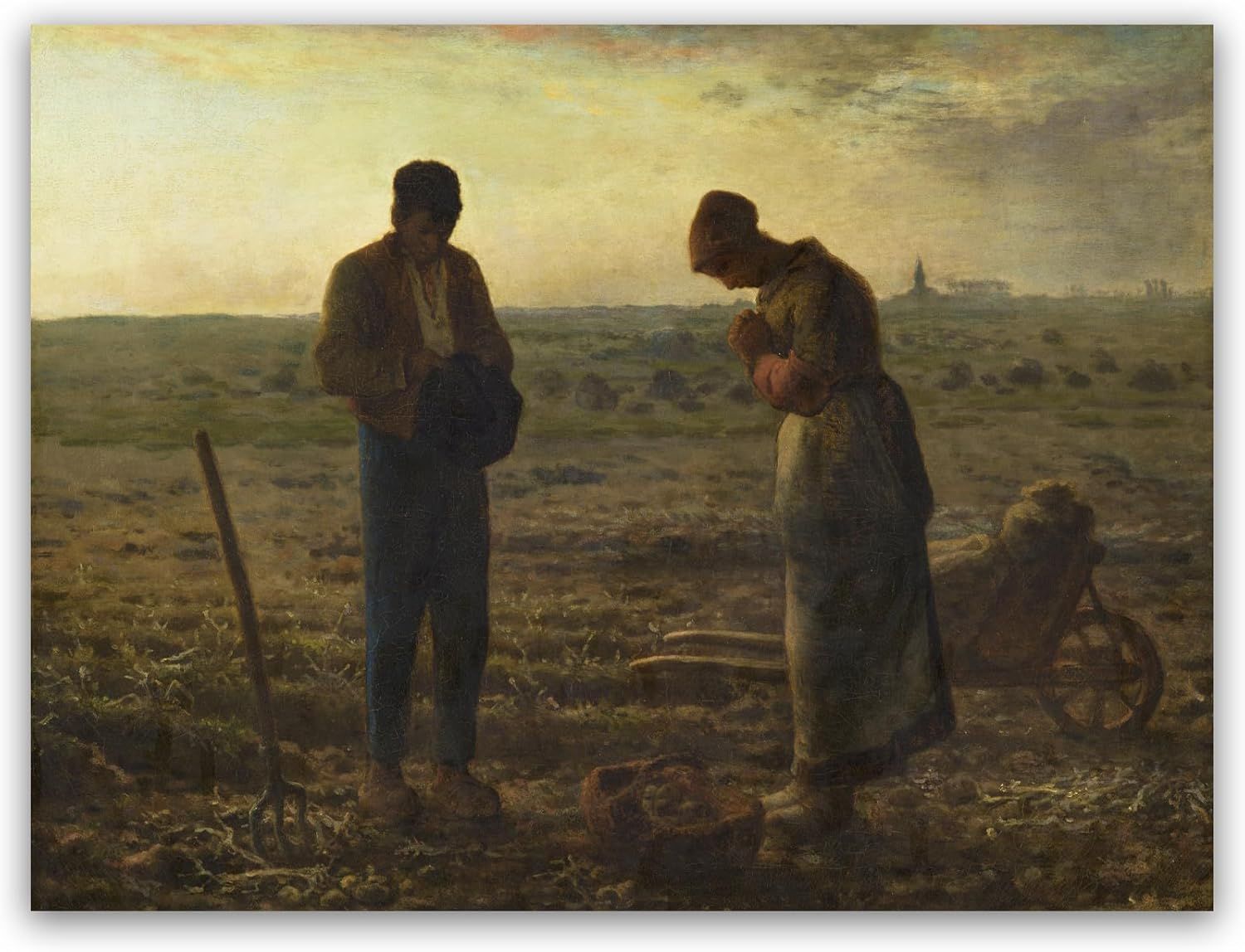 This appears to be a classical fine art painting rather than an Amazon product image. It shows peasants praying in a field and does not display any sellable product.
