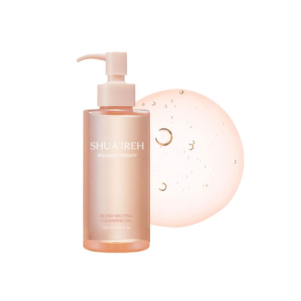 Displays the core product clearly with its pump dispenser and branding to help shoppers identify the item and understand its form factor. Uses a decorative circular element with water droplets to…