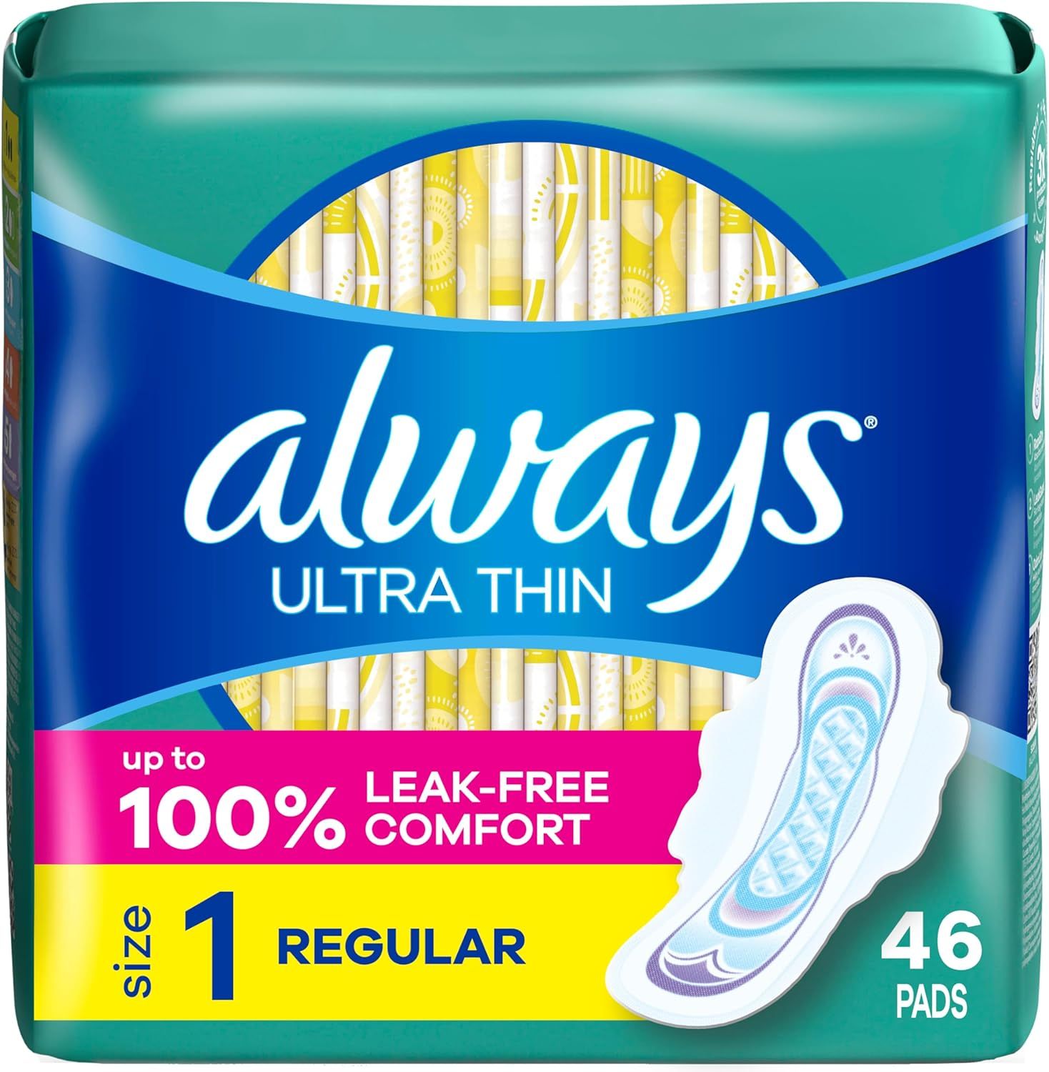 Shows the retail packaging to help shoppers identify the product on shelf and understand what they will receive, including brand, product type, size, and count. Communicates the key product benefit…