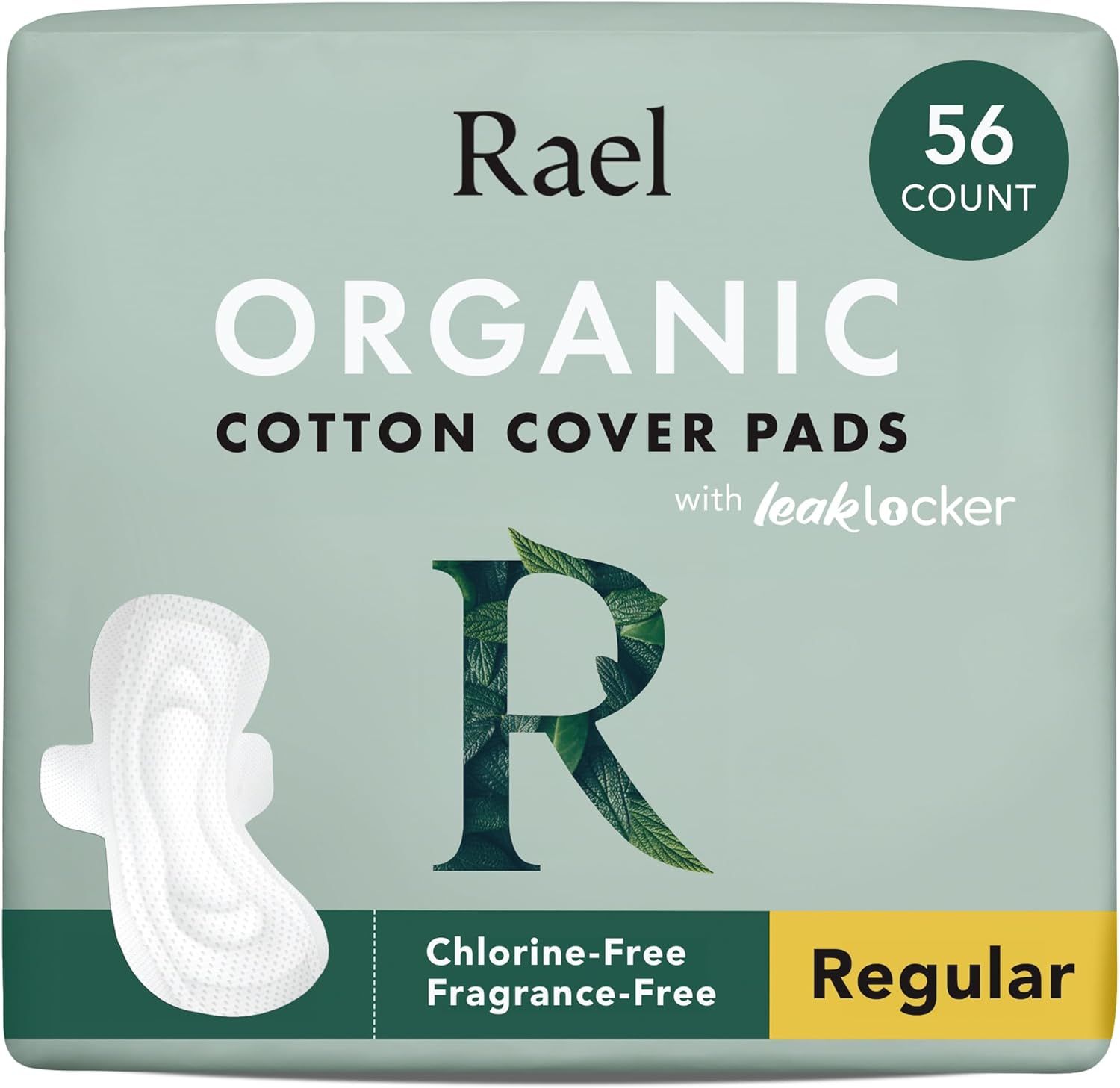 Shows the retail packaging to communicate the organic, chlorine-free, and fragrance-free nature of the product, reassuring shoppers about the product's safety and quality standards.