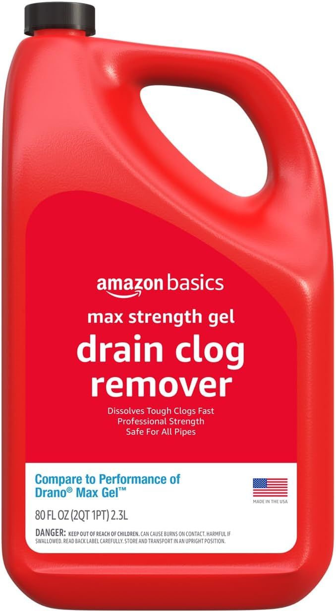 Displays the core product clearly on a white background to show the shopper exactly what they will receive, emphasizing the max strength gel formula and professional-grade drain cleaning capability.…