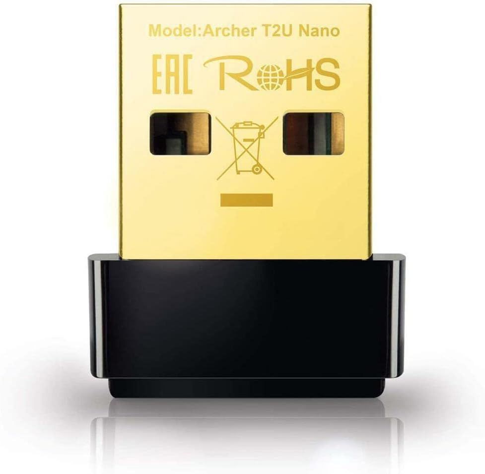Shows the core product, a compact USB wireless adapter, to communicate its small form factor and clean design for easy connectivity.