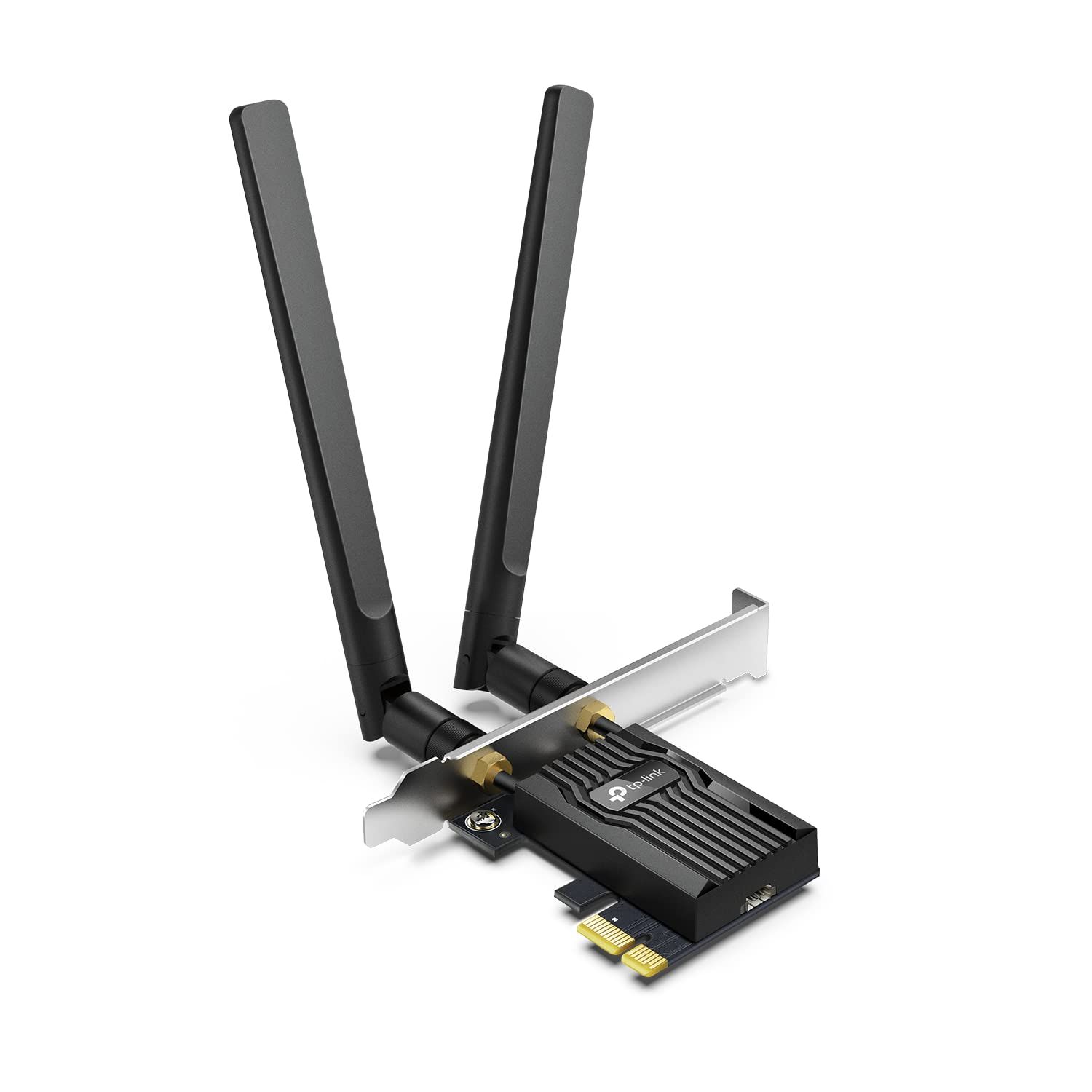 Displays the core product, a PCIe WiFi adapter with dual high-gain antennas, clearly showing its form factor and key components to help shoppers understand what they are purchasing.