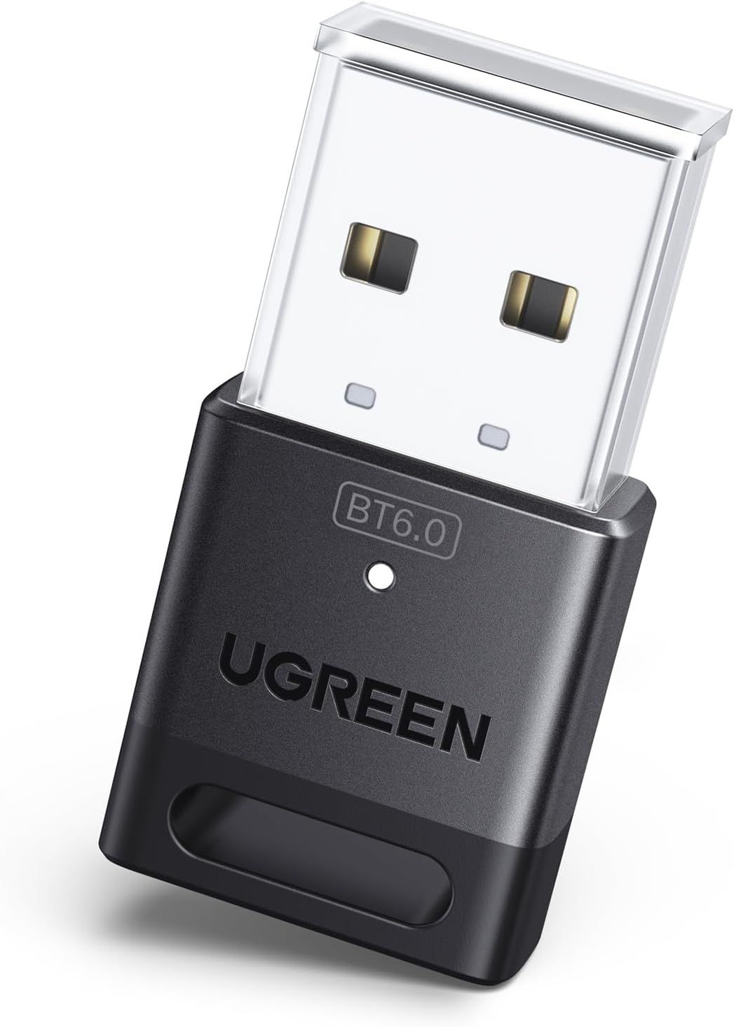 Displays the core product clearly on a white background to show shoppers exactly what they will receive - a compact USB Bluetooth adapter with visible branding and technical specifications.
