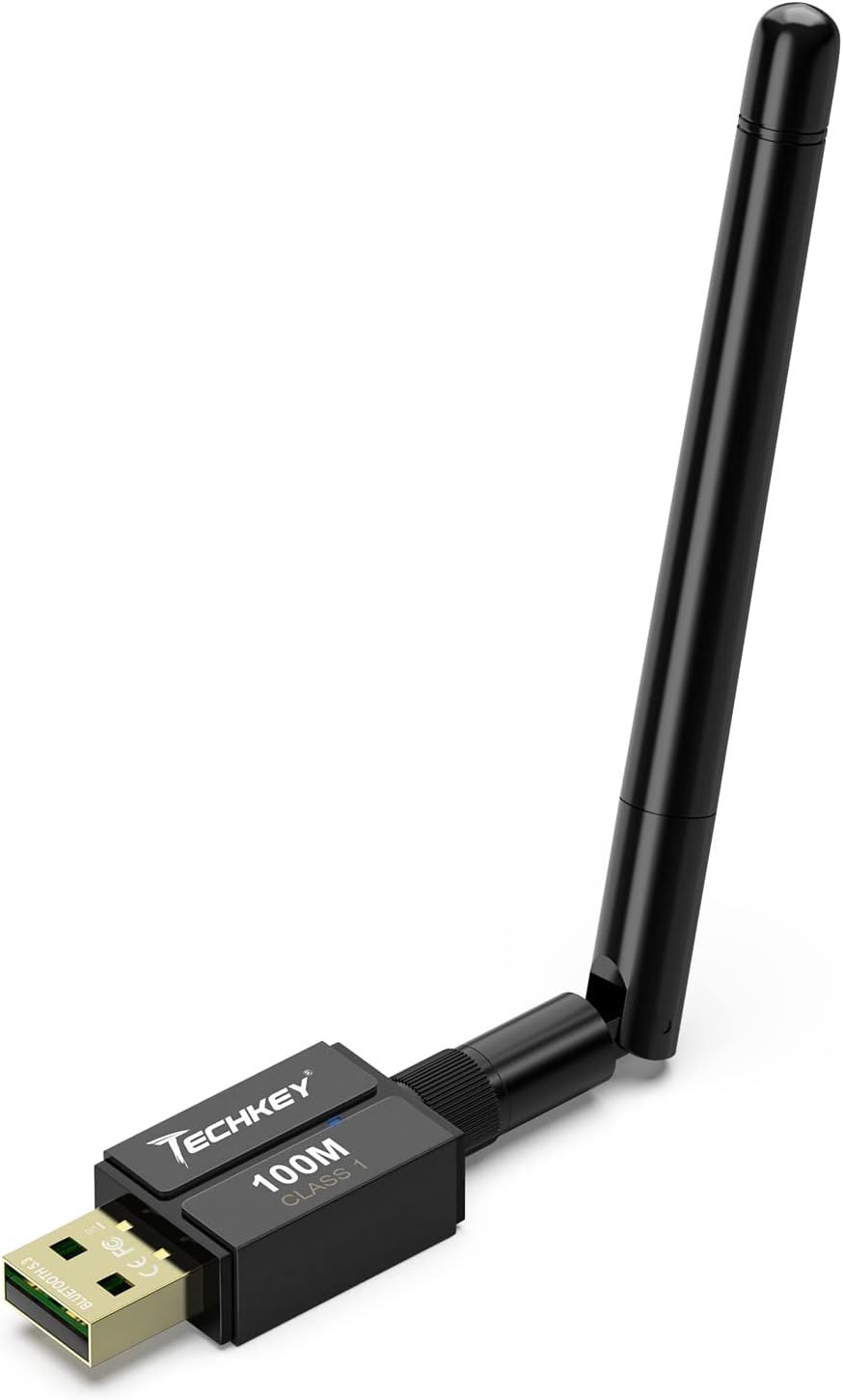 Displays the core product clearly on a clean white background, showing the USB WiFi adapter with its adjustable antenna to communicate the product's form factor and connectivity capability.