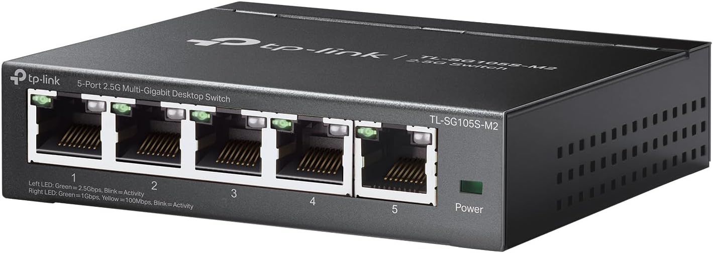 Displays the core product clearly on a white background to show the network switch's physical design, port configuration, and model number for catalog browsing.