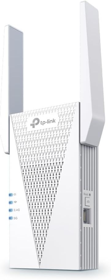 Displays the TP-Link WiFi router clearly on a white background to show its design, dual antennas, and connectivity indicators, helping shoppers understand the physical appearance and key features of…