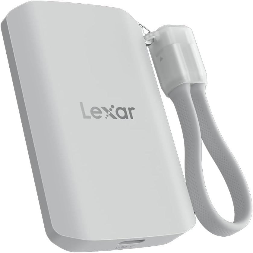 Displays the core product clearly to show shoppers what they will receive, emphasizing its clean design and portability feature with the attached wrist strap.