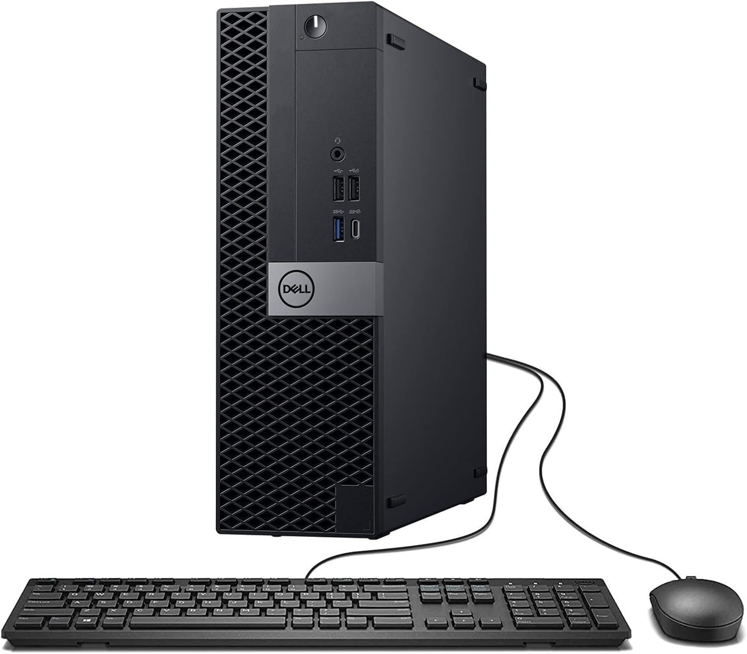 Shows the complete desktop computer system including the tower, keyboard, and mouse to give shoppers a clear view of what they will receive and how the components look together. Demonstrates that…
